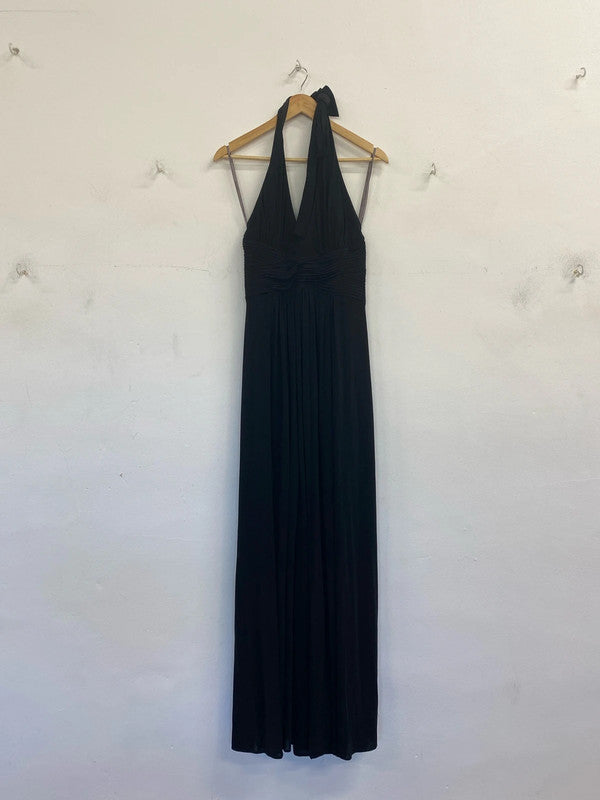 Stunning John Lewis maxi evening dress Uk14 halterneck KM005