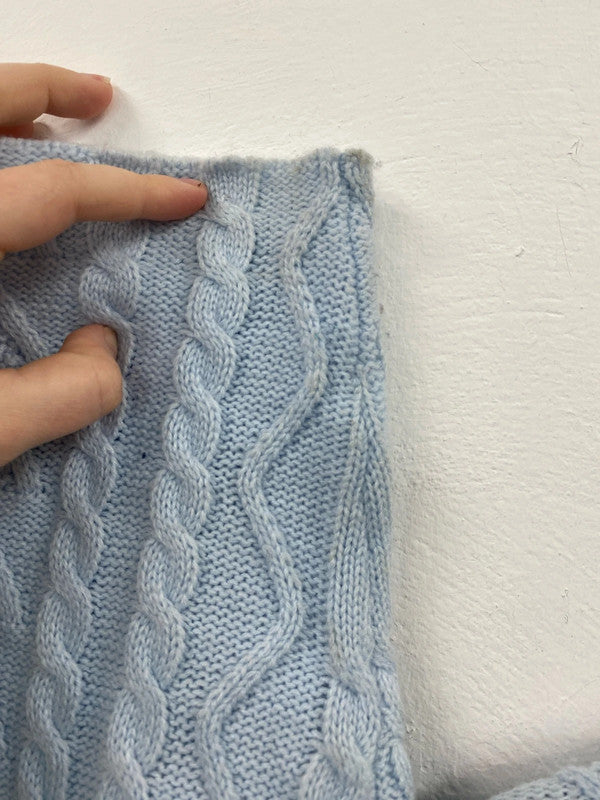 Wild Honey Preppy Baby Blue Crop Jumper Size S MM005