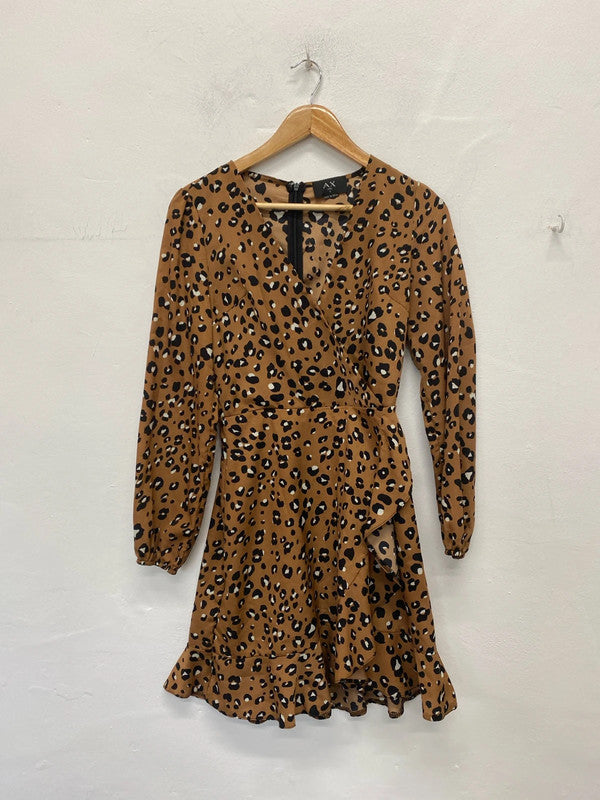 Fabulous AX Paris animal print Rara fun party Dress Uk8 LK009