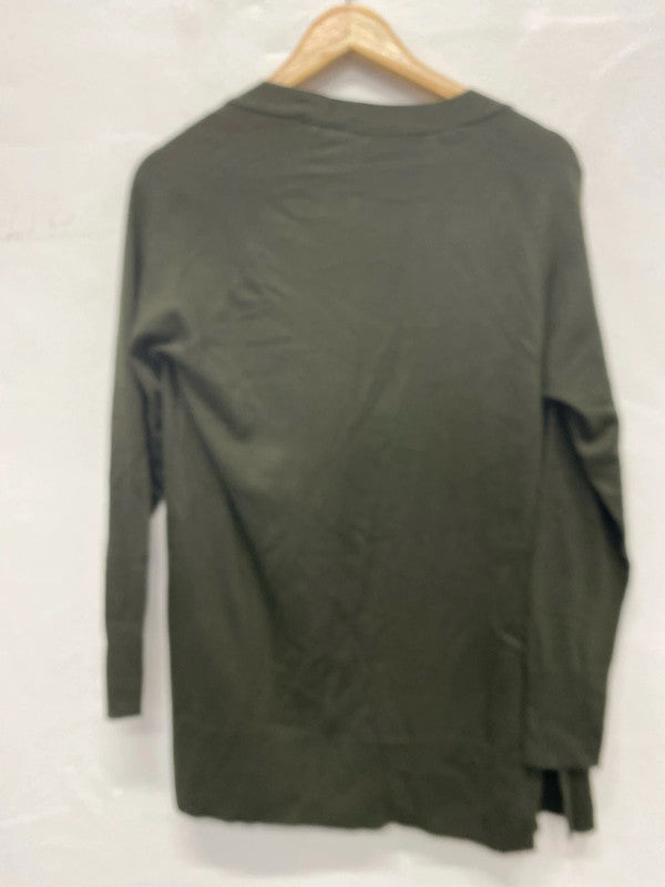 Fabulous recycled plastic F&F khaki Green olive cardigan UkXS MA003