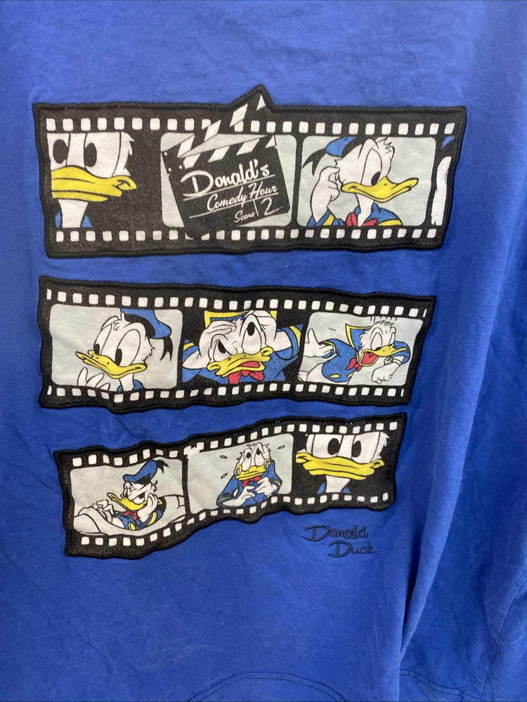 Vintage Disney Donald Duck Blue Comedy Hour Sweatshirt Size XXL RG021