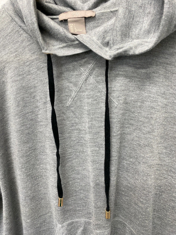Fabulous H&M grey hooded fine knit UkL oversized (12-14) KM003