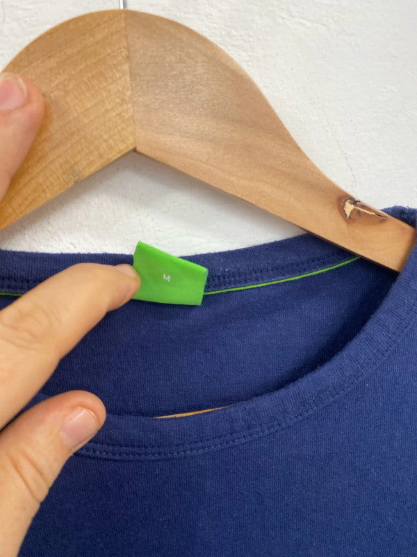 Hugo Boss classic long sleeve t-shirt blue logo print M SD001