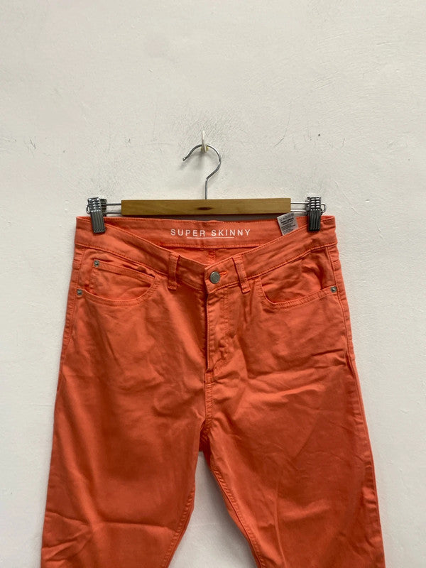 Lovely M&s super skinny long coral jeans UK 10 HA001