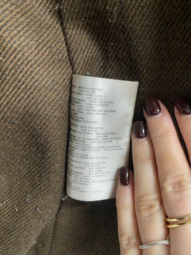 Michael Kors Camel Brown Insulated Puffer Jacket UK M NE001