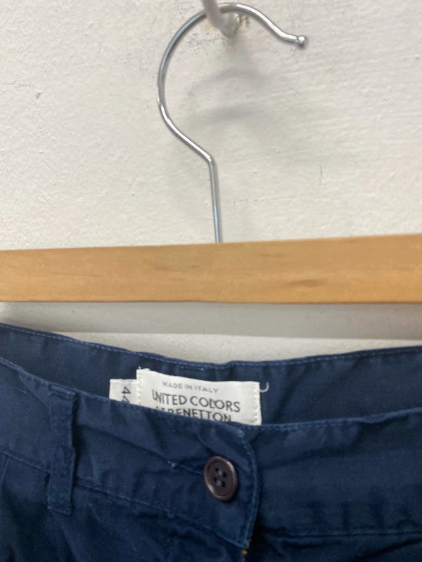 Fabulous Navy wide leg vintage shorts by United Colour of Benneton UK6/8 MM005