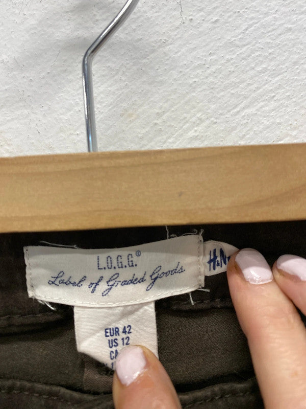 Fabulous Duo of slim fit chinos Uk14 brown cream classics #28 KM003