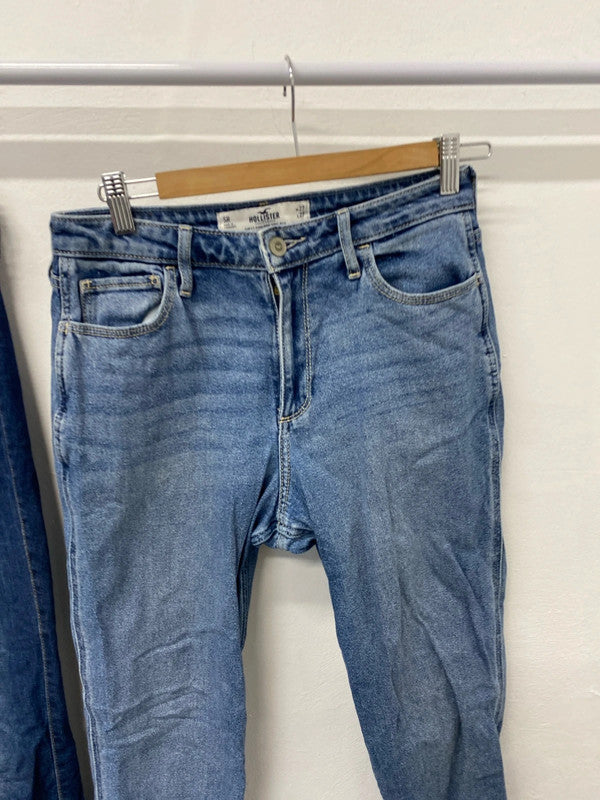Fabulous Duo of Hollister jeans W27 UK6-8 curvy high rise #2 JH001