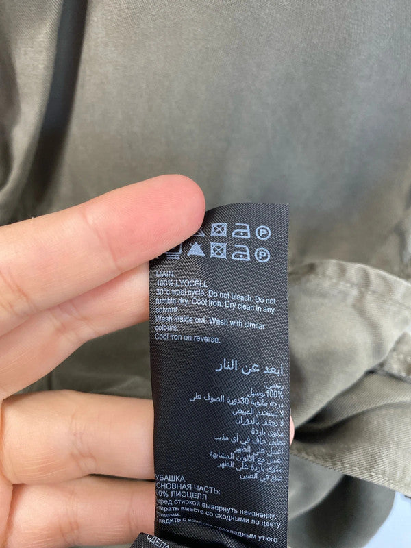 Mint Velvet Khaki Button Up Vest Top Size S CJ001