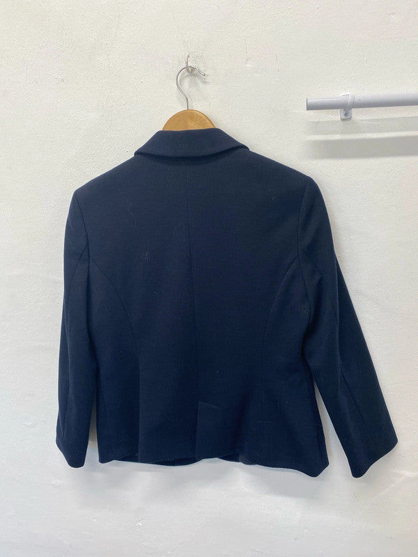 Fab New Look textured navy blazer Uk14 classic AO001