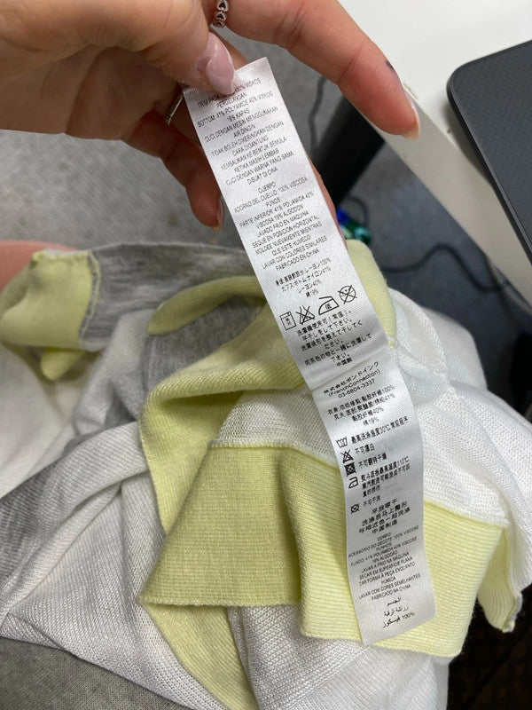 Lovely Great Plains white yellow cotton top UK XS AG006