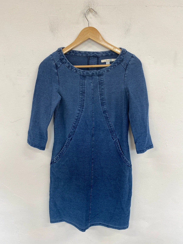 Boden Stylish Blue Denim Mini Dress UK 8 MM005