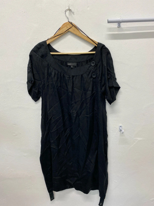 Fabulous Next Tunic dress slinky Uk 16 black classic KM003
