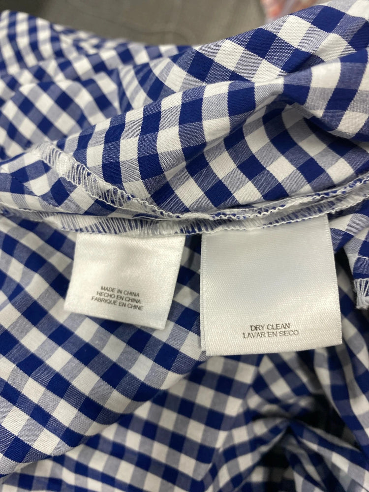 Fabulous blue Vintage Anne Klein Gingham Dress UkM EC003