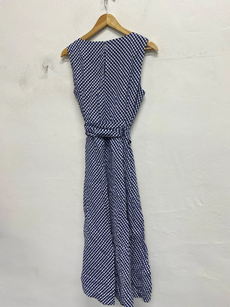Fabulous blue Vintage Anne Klein Gingham Dress UkM EC003