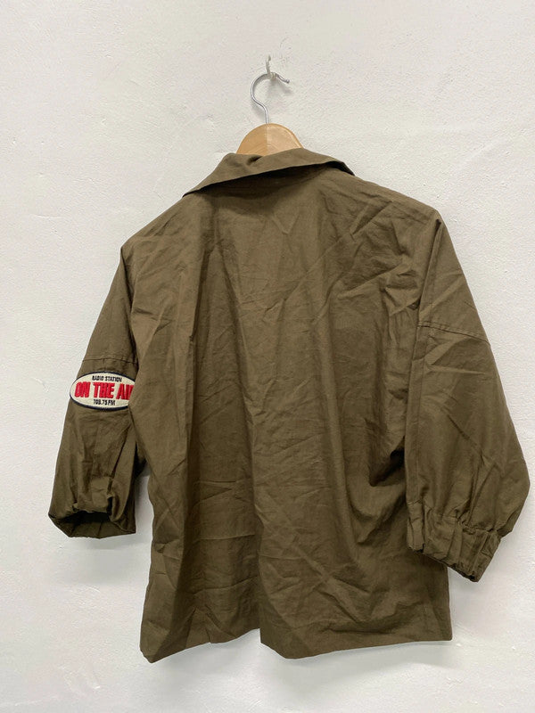 Fabulous Khaki fun comic lightweight top by Zara UkM KB001