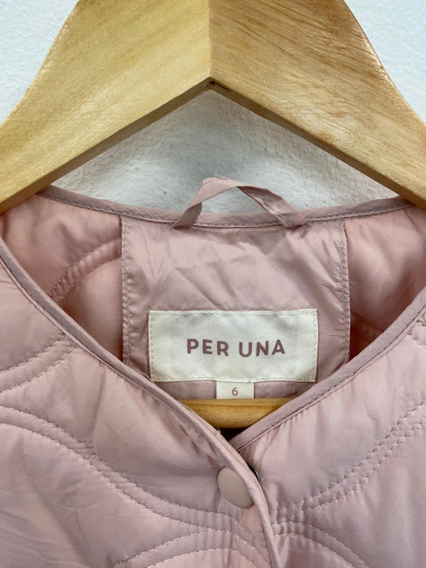 Amazing PER UNA quilted Puffer Jacket UK6 Pink Oversized HT149