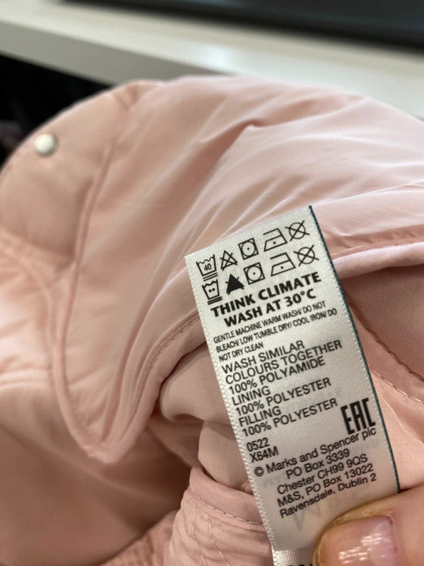 Amazing PER UNA quilted Puffer Jacket UK6 Pink Oversized HT149