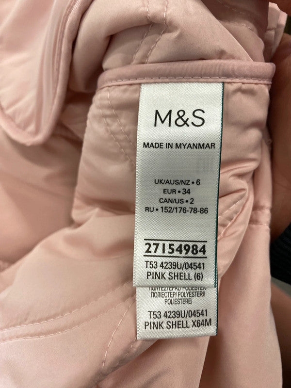 Amazing PER UNA quilted Puffer Jacket UK6 Pink Oversized HT149