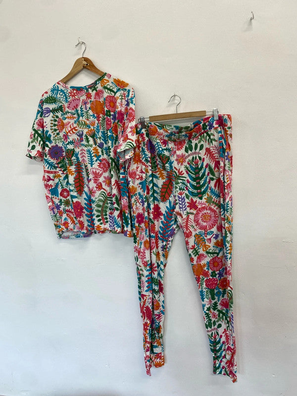 Gorgeous pyjama coord fun summer vibrant next uk 18-22 #207 LK006