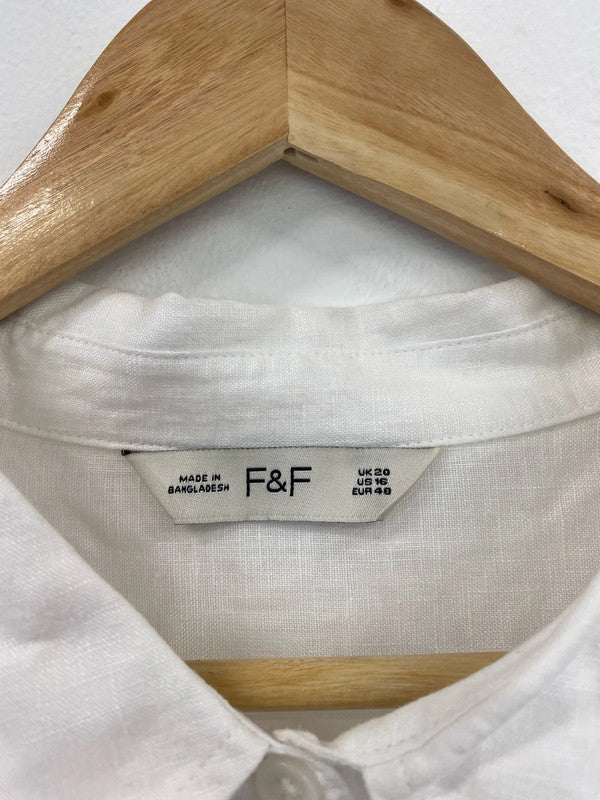 Fabulous Casual Vibes White Semi Sheer Tops Duo UK20 #211 LK006