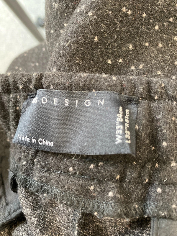 Fabulous micro fleck Asos Joggers W33 L32 black elastic waist BS001