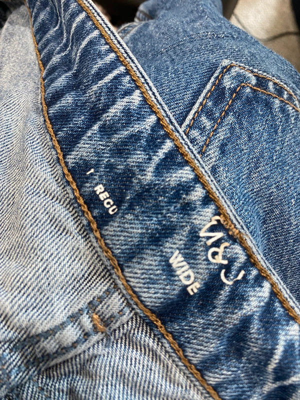 Gorgeous M&S jeans wide leg drawstring uk 18 BS001