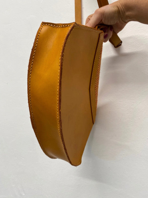 Fabulous Harris Tweed Islander Saddle Bag One size Mustard BS001