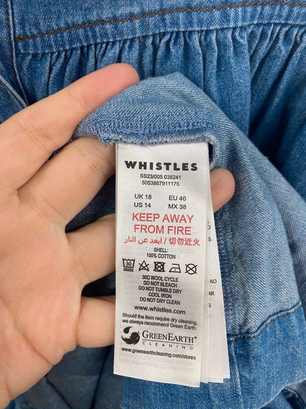 Fabulous Whistles Denim Mini Dress UK18 BS001