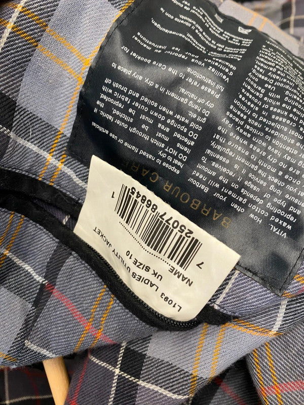 Fabulous Barbour distressed & loved Wax Jacket UK10 Brown Faded KB001