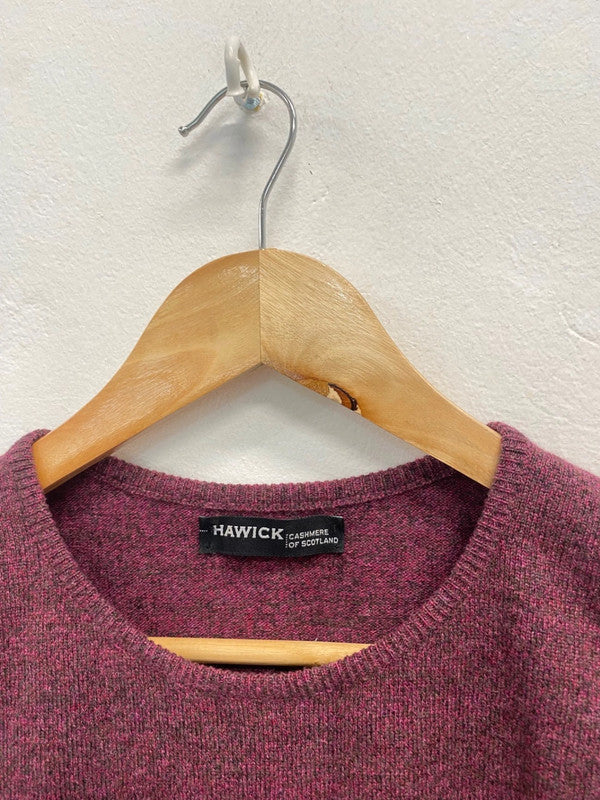 Fabulous Hawick Cashmere Sleeveless jumper UK S Burgundy KB001