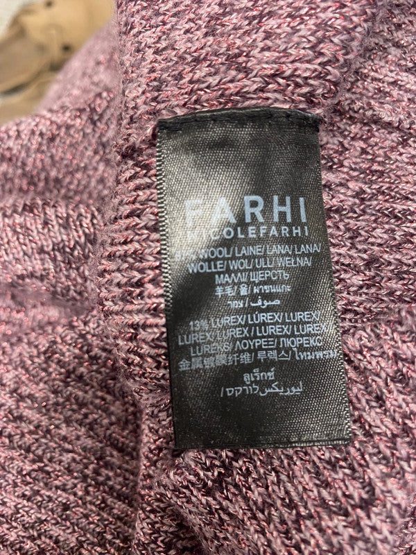 Fabulous FARHI by Nicole Farhi Sweater UK XL Maroon shimmer KB001