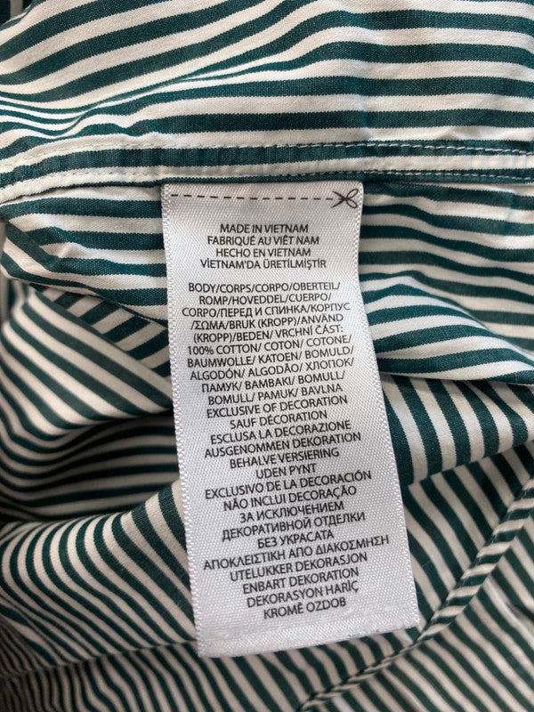 Fabulous Ralph Lauren Shirt UK L Green white striped LG276