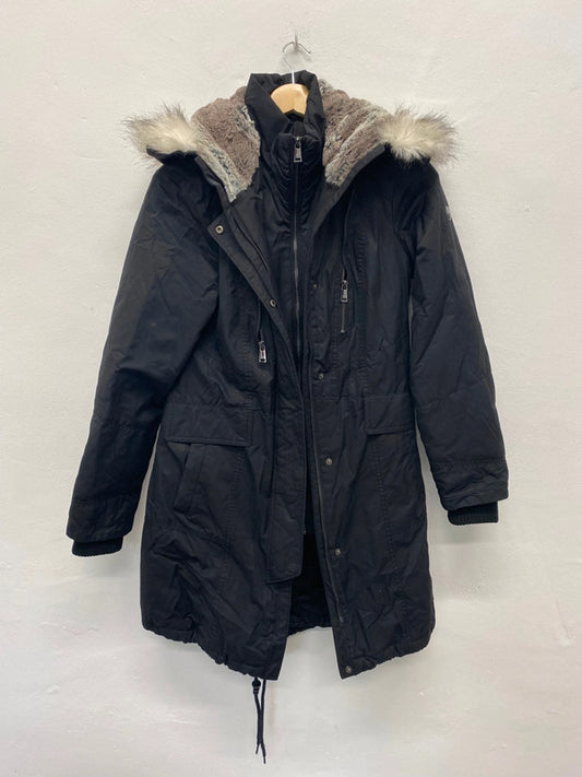 Fabulous Madison Expedition Heritage black Parka Jacket UK S Hooded LB244