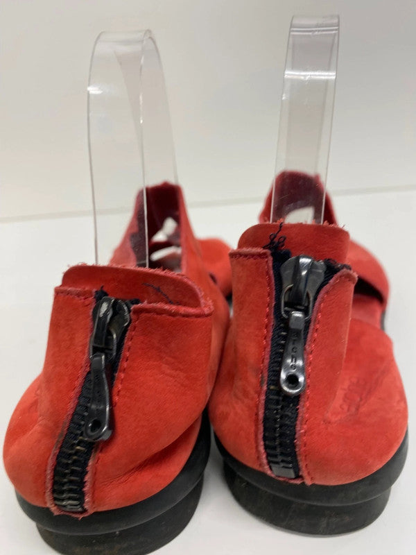 Fabulous Arche suede small wedge Sandals Uk7 Red SO001