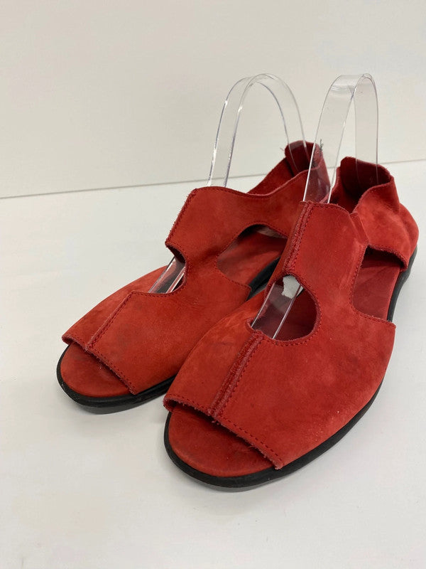 Fabulous Arche suede small wedge Sandals Uk7 Red SO001