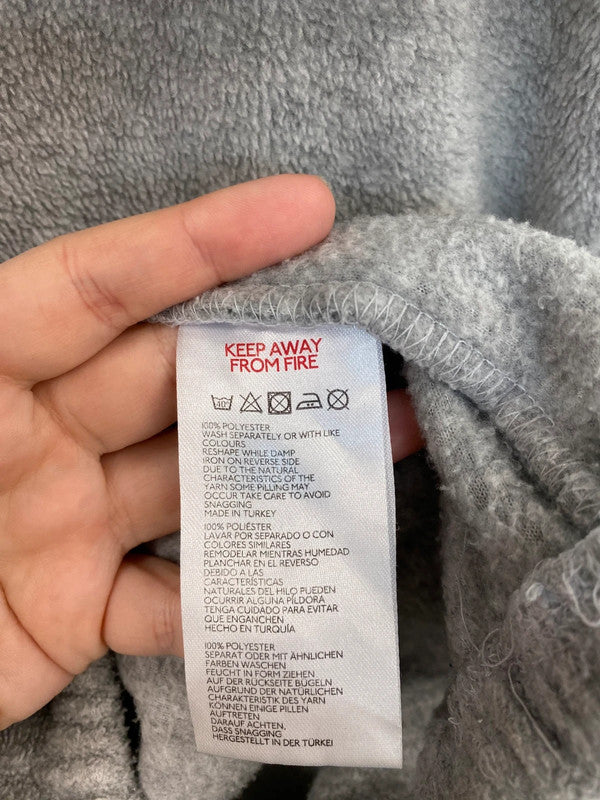 Fabulous iets frans Grey & Navy Fleece 1/4 Zip Pullover UK L HD440