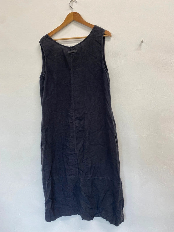 Fabulous Toast Dress UK L Grey sun bleached midi floaty SO001