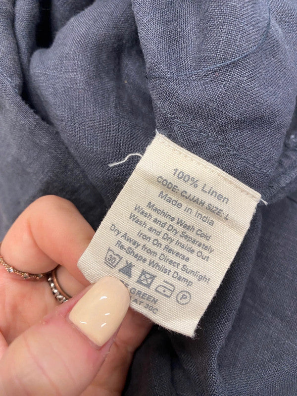 Fabulous Toast Dress UK L Grey sun bleached midi floaty SO001