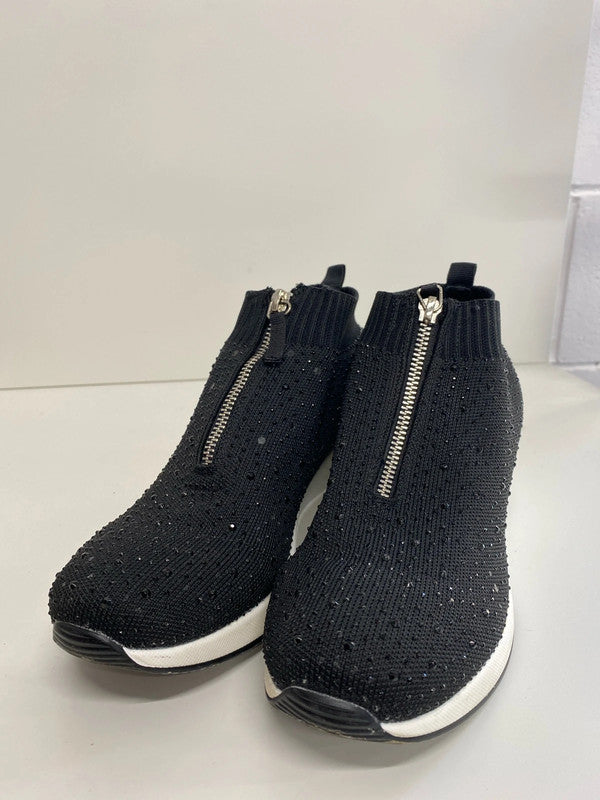 Fabulous Black sparkly wedge trainers River Island UK6 AB024
