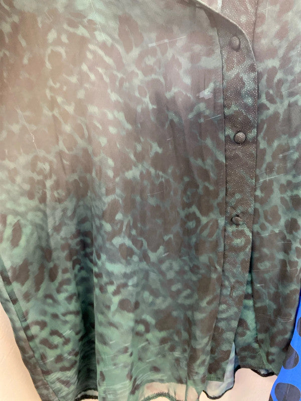 Fabulous Lipsy Colourful Patterned Sheer Shirts Duo UK14 #46 AB024