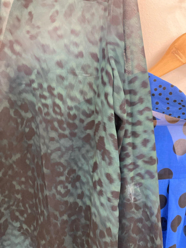 Fabulous Lipsy Colourful Patterned Sheer Shirts Duo UK14 #46 AB024