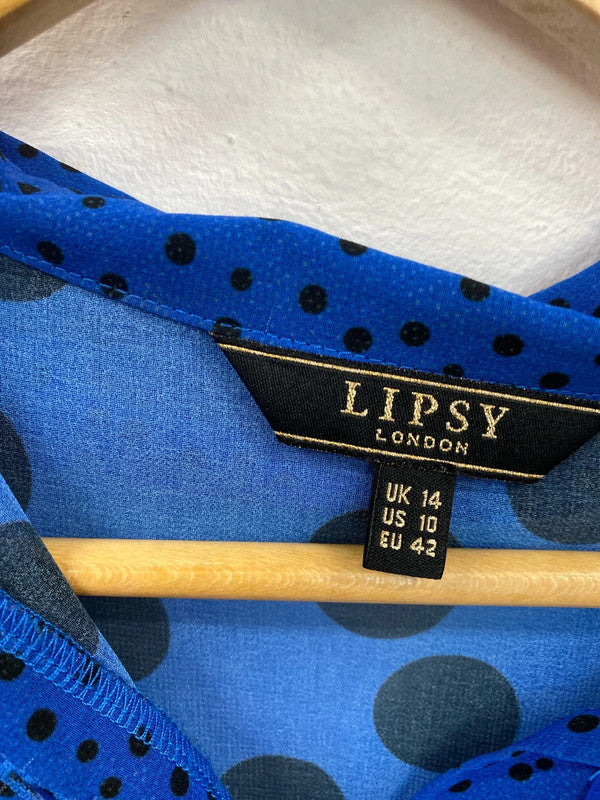 Fabulous Lipsy Colourful Patterned Sheer Shirts Duo UK14 #46 AB024