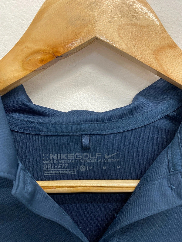 Gorgeous women’s Nike dri fit golf navy polo shirt uk m lo442