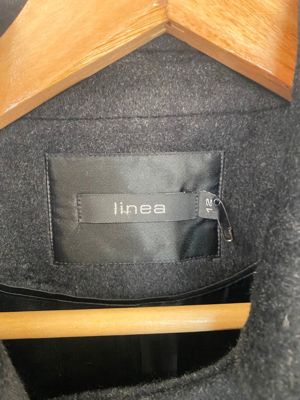 Classic Linea Wool Blend Overcoat UK12 Black NR002