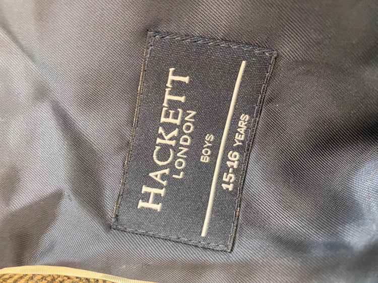 Classic Hackett London Brown Herringbone Blazer 15-16yrs GM143
