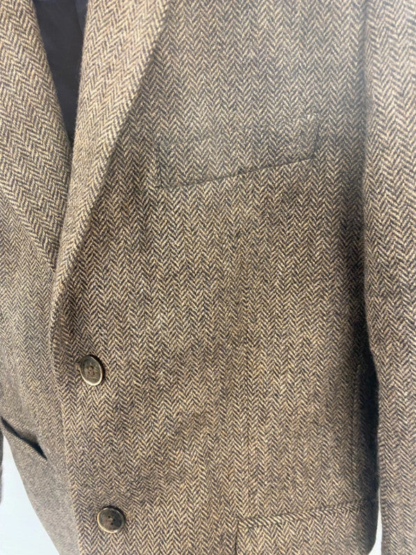 Classic Hackett London Brown Herringbone Blazer 15-16yrs GM143