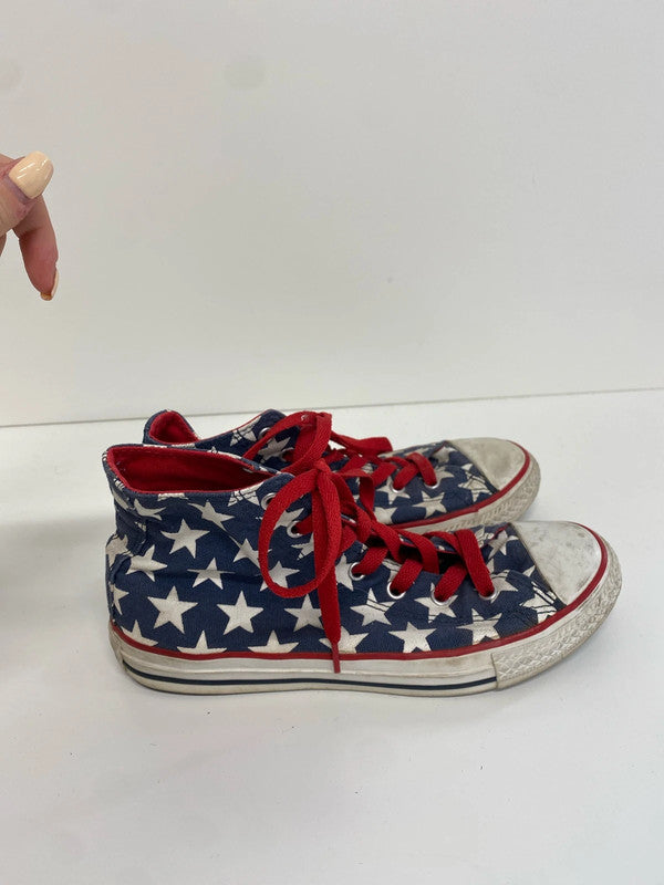 Gorgeous converse all stars hi top blue red star trainers UK 4 MM005