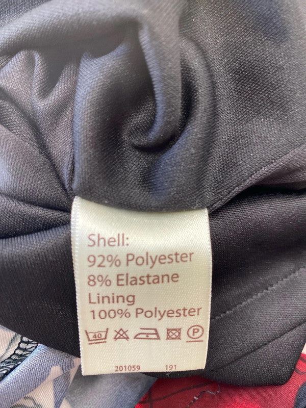 Fabulous Phase Eight Dress floral roses Red classic midi evening Uk12 MR444