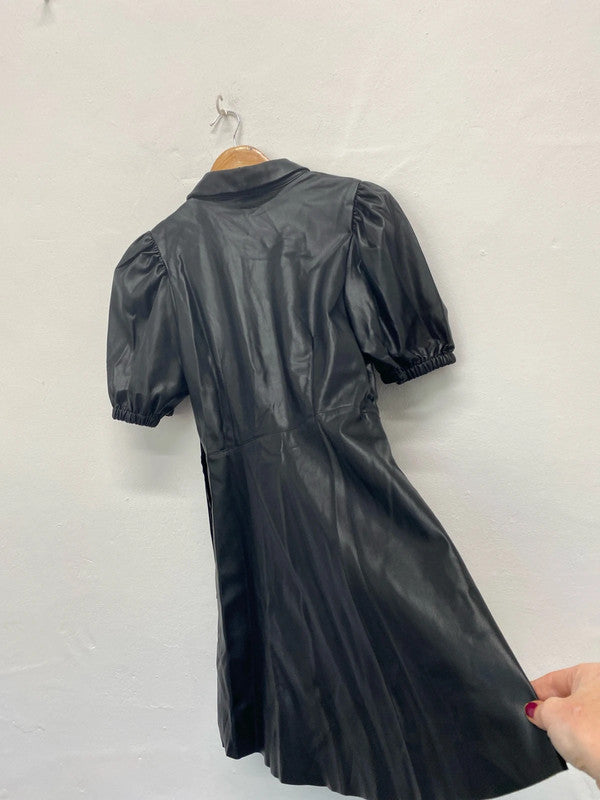 Fabulous Faux Leather mini dress UkM Zara classic FS128